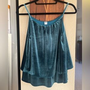Old Navy Teal Velvet Camisole
